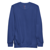 PHUCK WIP premium crewneck in Royal, back